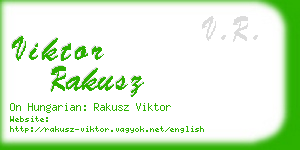 viktor rakusz business card